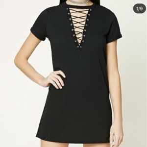 Forever 21 Lace-Up T-shirt Dress